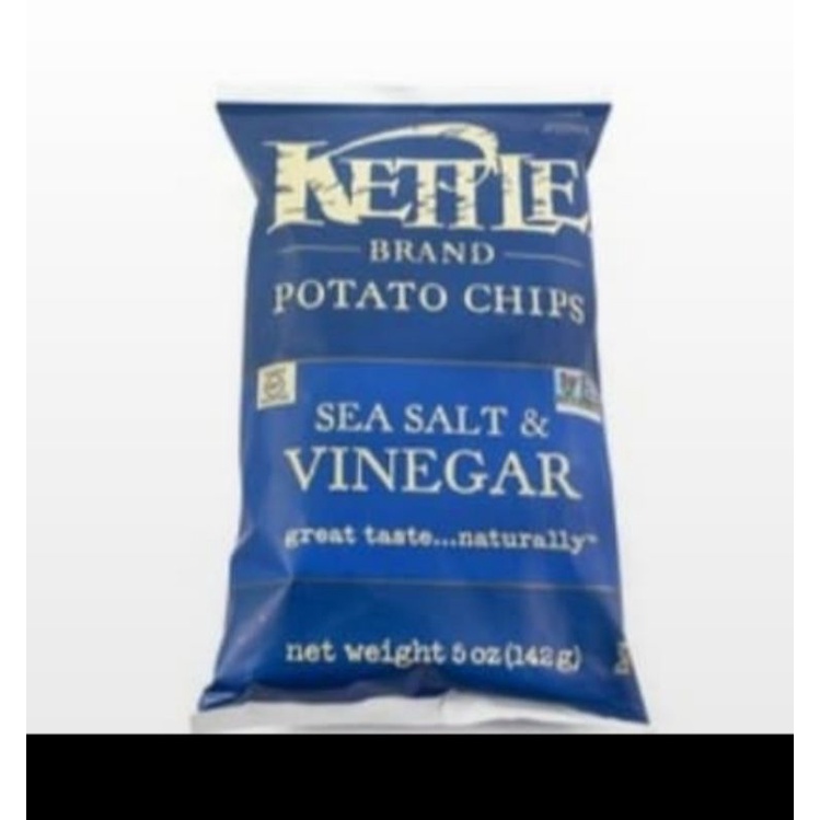 

kettle chips potato sea salt vinegar 142gr Snack kentang