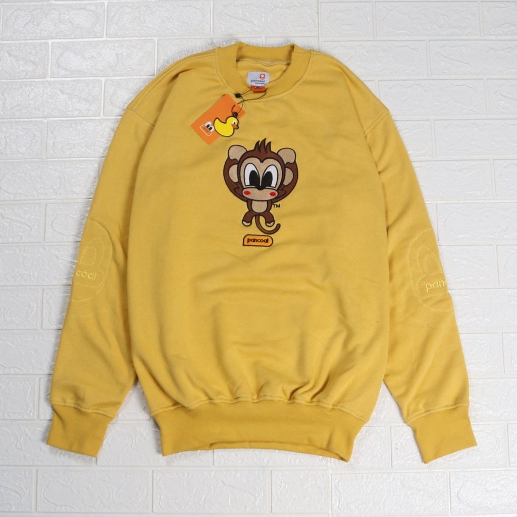 JAKET SWEATER CREWNECK PANCOAT LITTLE MONKEY SIMPLE UNISEX GOOD QUALITY