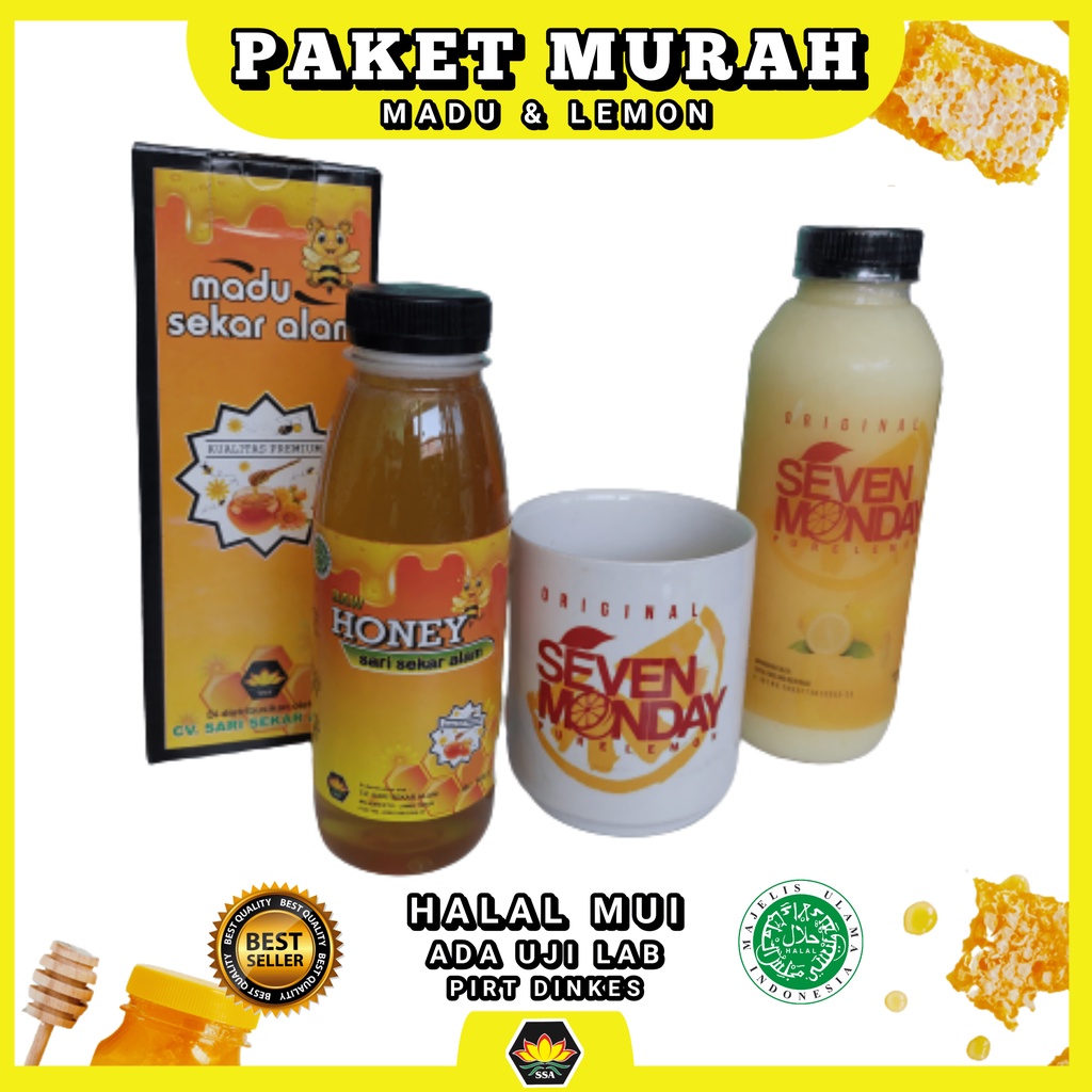 

Paket Seven monday pure lemon 500 ml + madu murni melifera 500 gram