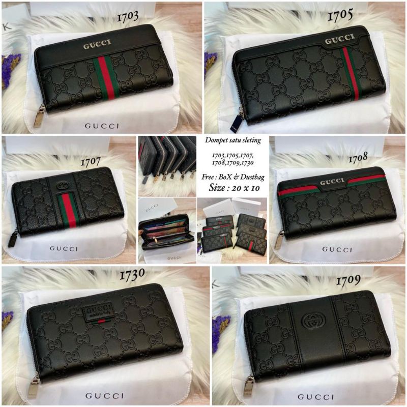 Dompet fashion wanita emboss gc resleting UK 20 x 10cm import