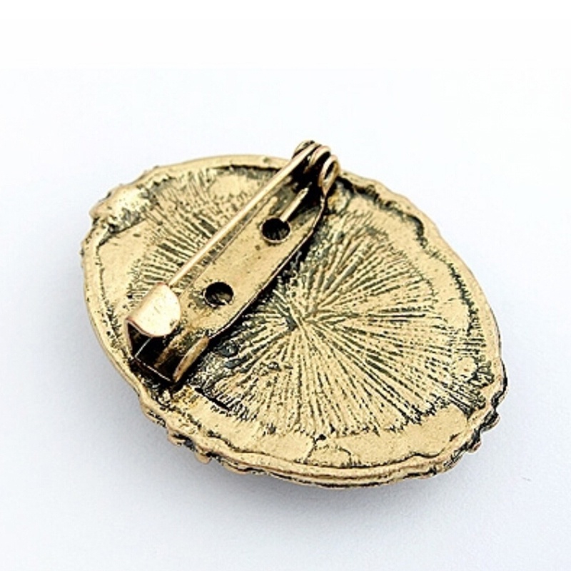 Pin Bros Cameo Antik Elegan Gaya Vintage Untuk Wanita