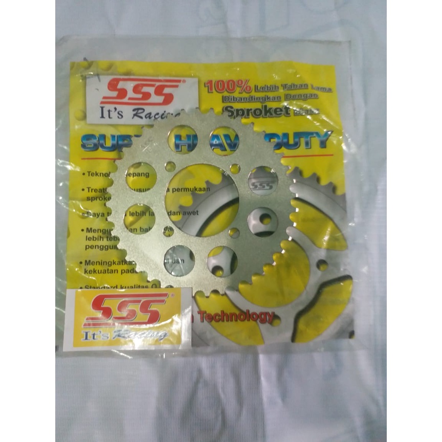 Gear Belakang saja 1Pcs 415 MERK SSS  UK 30 sd 50  U/Semua Motor HONDA ( CB150R/CBR150 (Baut 4 atau 
