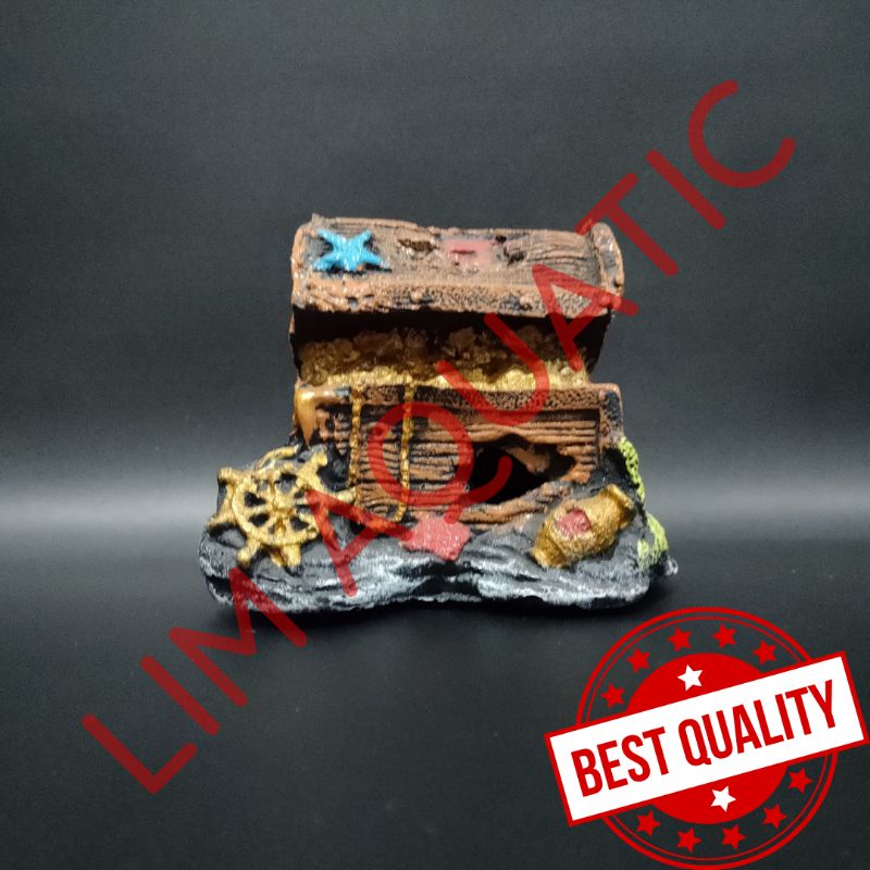 HIASAN AQUARIUM KOTAK HARTA KARUN / HIASAN AQUARIUM FIBER / HARTA KARUN