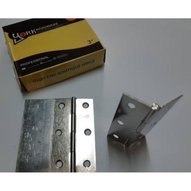 ENGSEL JENDELA/HINGE/ENGSEL TIPIS STAINLESS STEEL 3&quot; PUTIH ANTI KARAT