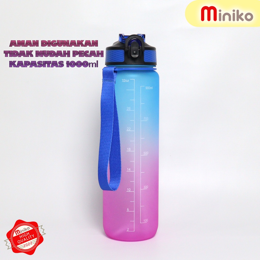 Botol Minum Viral 1 Liter - Botol Minum Motivasi 1 Liter