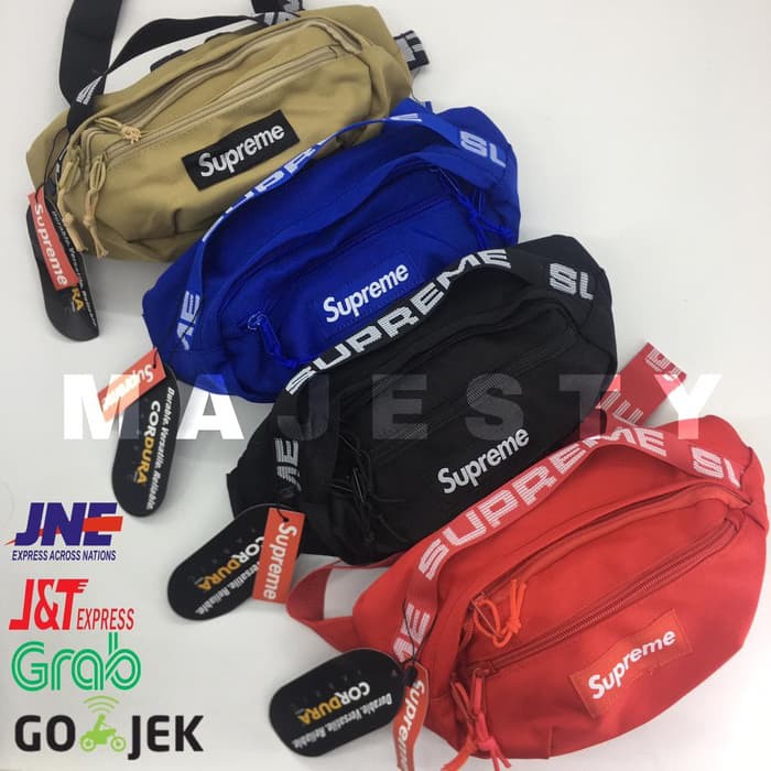 Tas Selempang / Waistbag Supreme SS18 Grade Premium Import - Hitam
