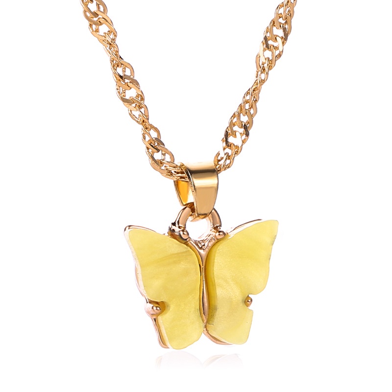 Korean Fashion Kalung Kupu-kupu Kalung Rantai Wanita Aesthetic Butterfly Anting Aesthetic -PD