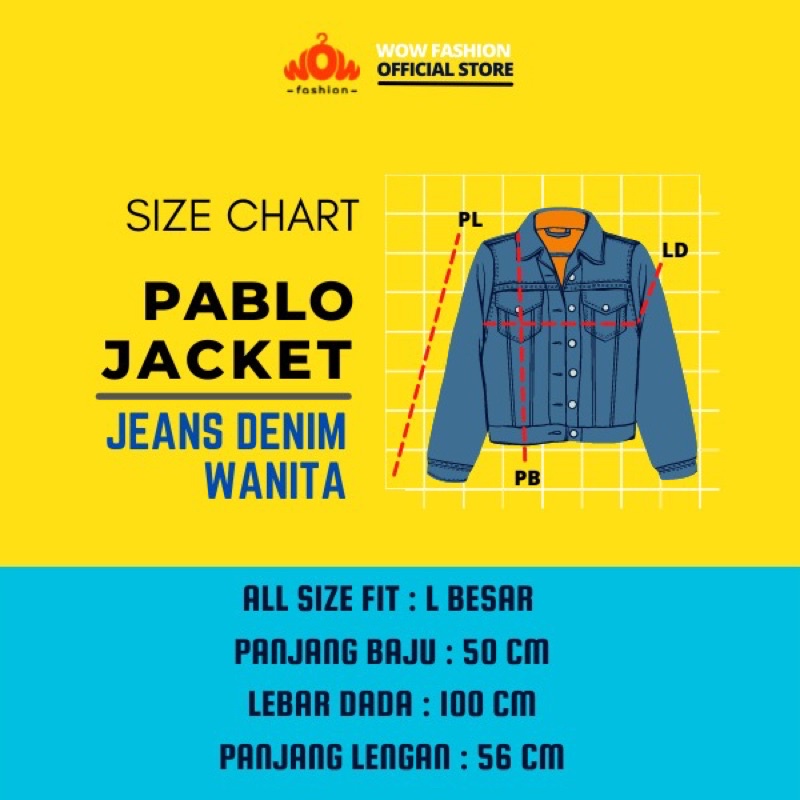 WOW - PABLO JAKET JEANS DENIM WANITA