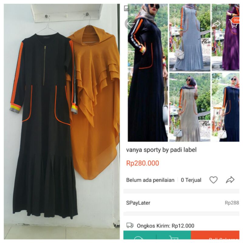 pl dress/gamis original branded set khimar/hijab syari preloved/second/bekas