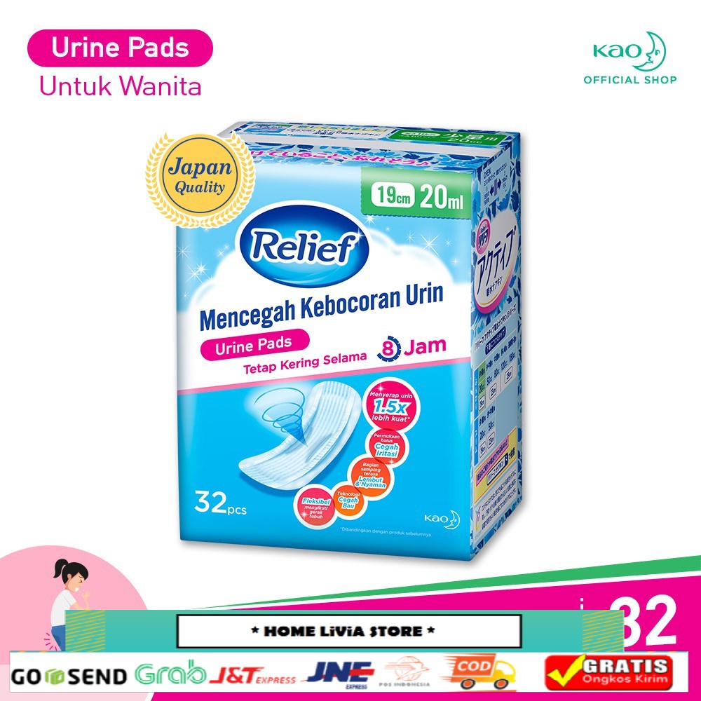 RELIEF Urine Pads 20 ml (RLF-SIP MILD)