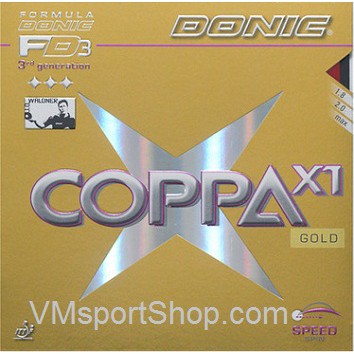 Donic Coppa X1 Gold - Karet Rubber Bet Bat Pingpong Tenis Meja