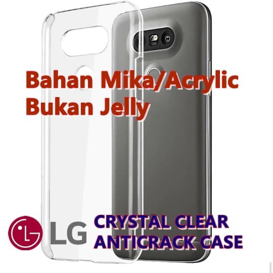 jual  LG Q6/G6/G7/V30/V40 - Crystal Clear Anticrack Hard Case
