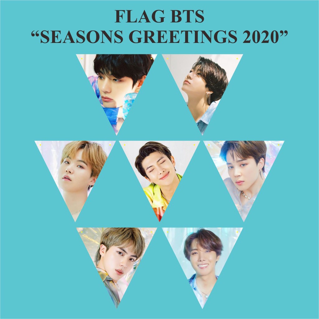 BUNTING FLAG BTS SEASONS GREETINGS 2020 &amp; Tali Kpop Murah