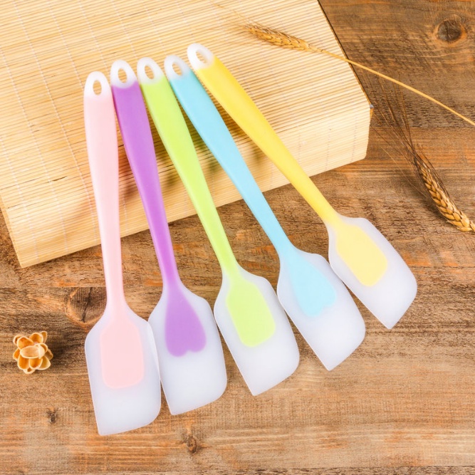 Spatula Silikon Anti Panas 28cm Transparan / Spatula kue mentega / krim pencampur spatula silikon alat dapur kue