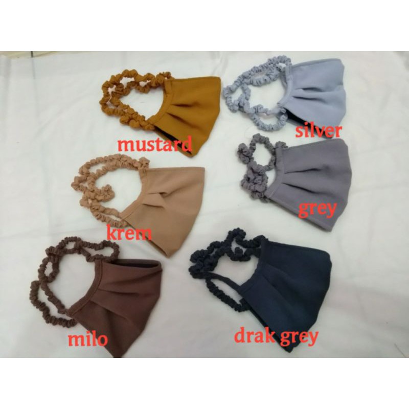 GROSIR masker serut, masker serut premium , masker hijab serut, masker diamond masker kaos