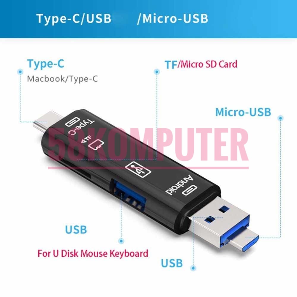 Otg  Type C 3 In 1 Usb 2.0 /Type C/Micro Usb Card Read Otg 3 IN 1 usb hub usb tipe  c