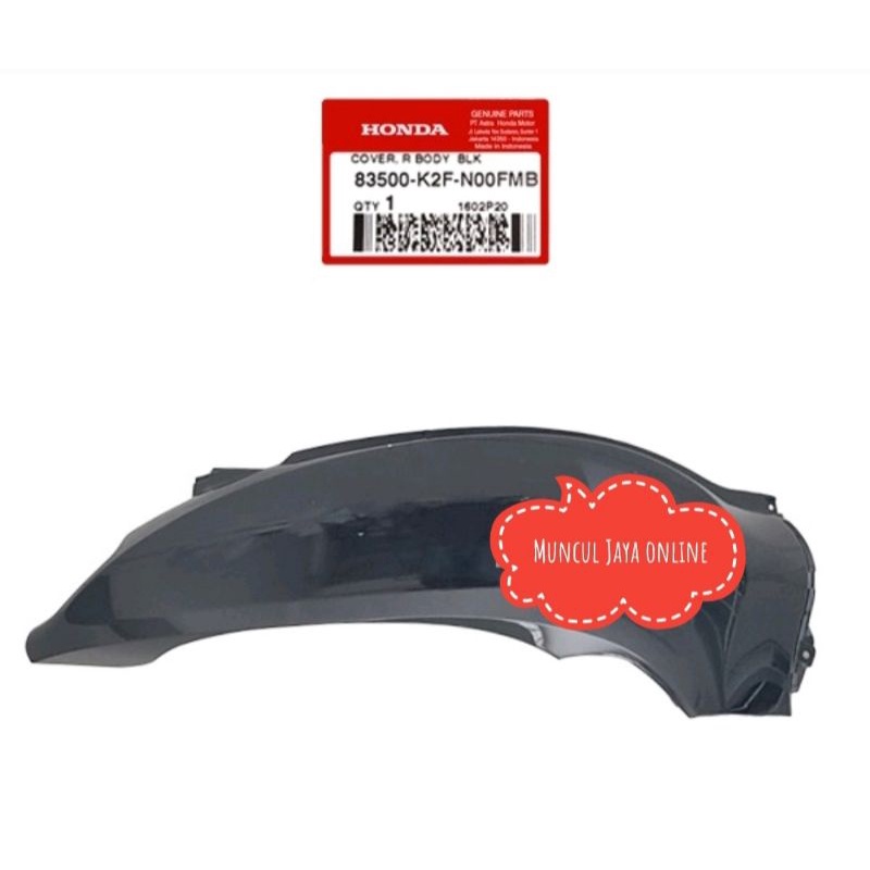 83500-K2F-N00FMB Cover Body KANAN Scoopy eSP K2F Sporty Black Hitam