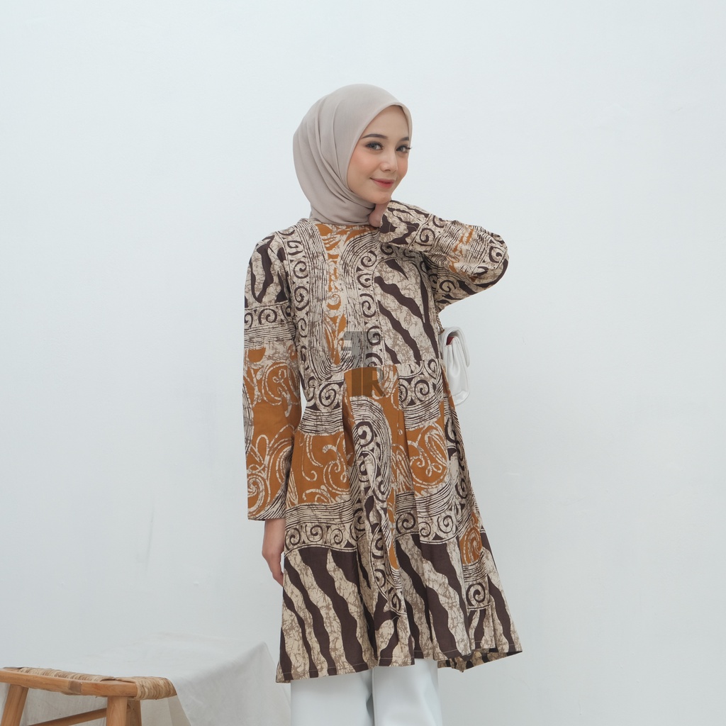 FITTINGROOM11 Blouse Batik - Damia Batik Cokelat