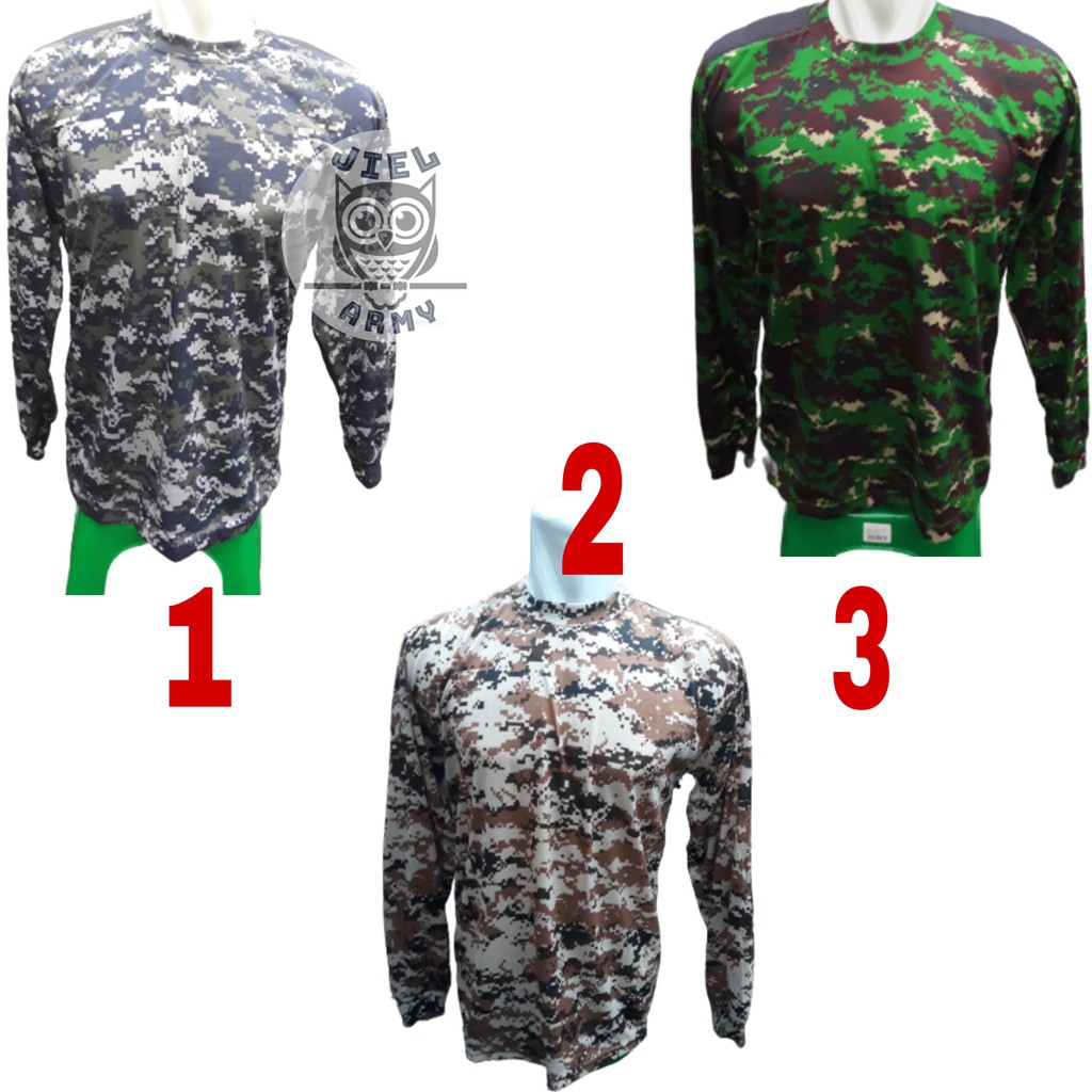 Kaos Loreng TNI Lengan Panjang Busa Loreng NKRI