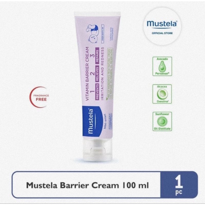 Mustela Barrier Cream 100 ml - Krim Untuk Mencegah &amp; Mengatasi Ruam Popok Pada Bayi