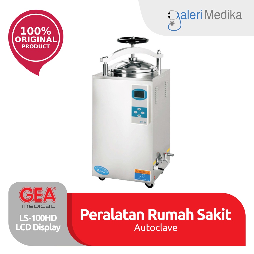 Autoclave 100 Liter GEA LS-100HD LCD Display Dengan Timer