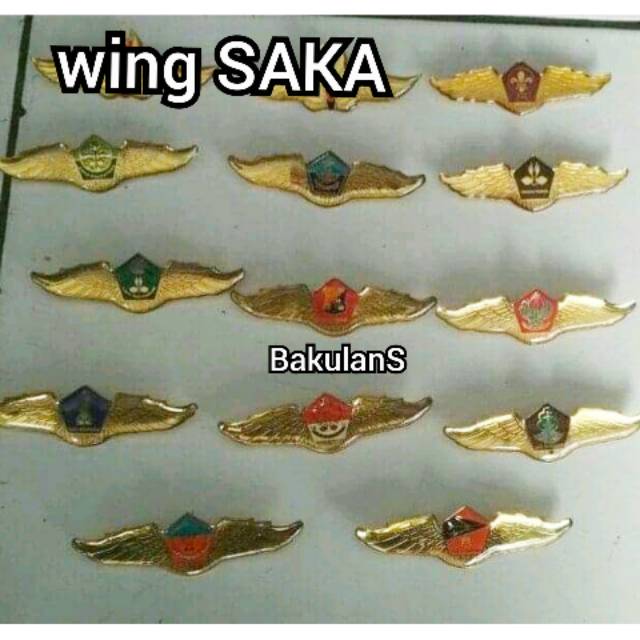 wing saka Bhayangkara - pin saka pramuka - bros pramuka - pin saka Bhayangkara - bahari - dirgantara