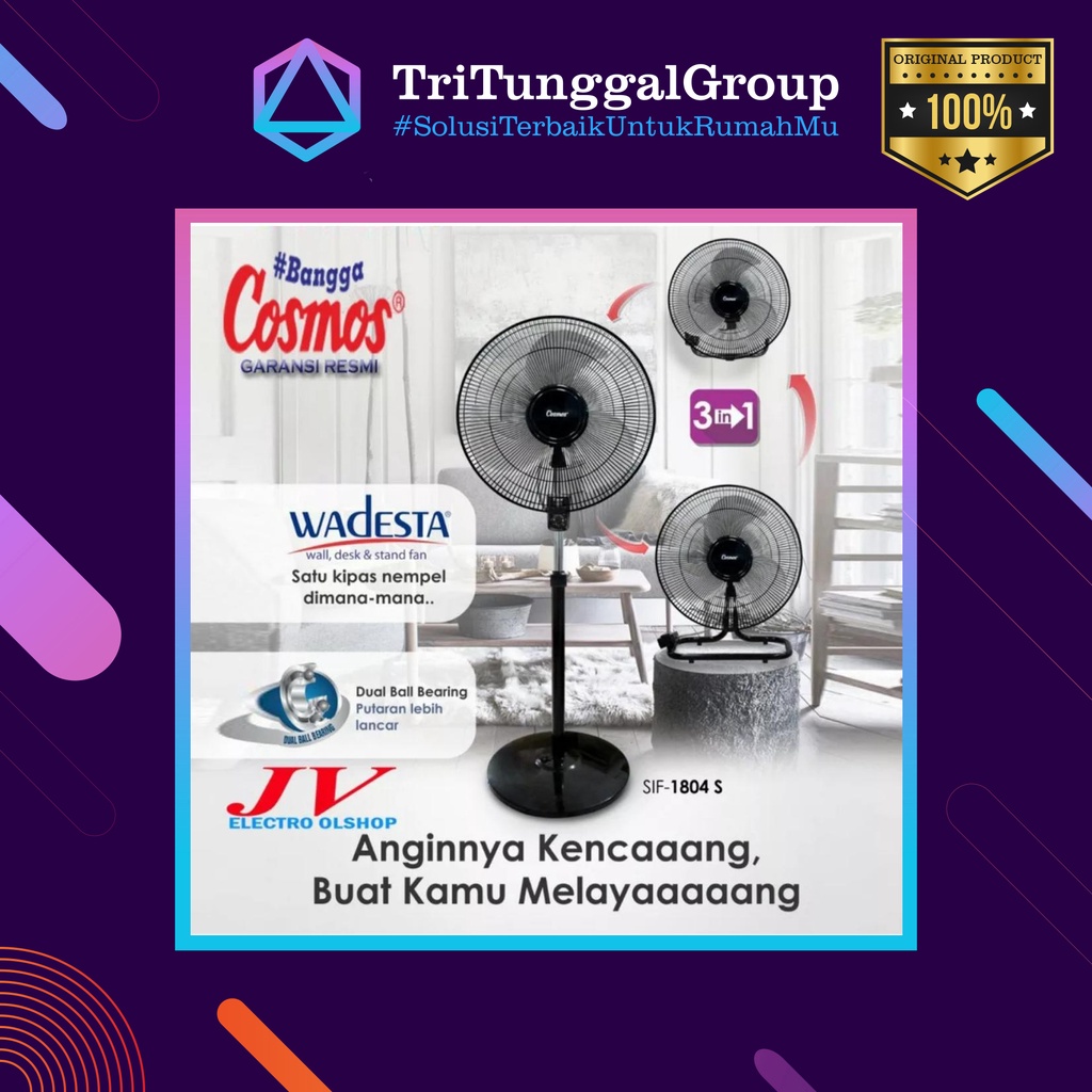 (BAYAR DI TEMPAT) Kipas Angin Cosmos 3in1 SIF1804 / SIF-1804 / SIF 1804 - [18 Inch] GARANSI RESMI