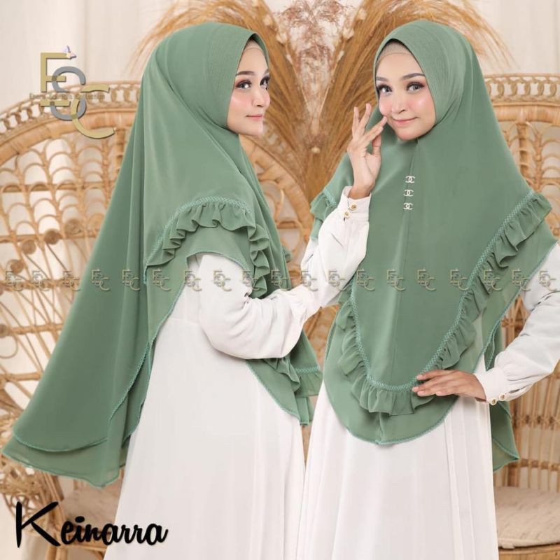 KHIMAR KEINARA PICOT REMPEL FREE BROS BY 6SAUDARA (ORI) CERUTY BABYDOLL PAD ANTEM 2 LAYER