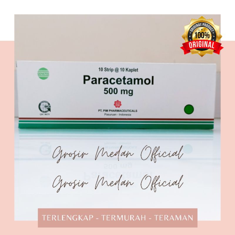 PARACETAMOL TABLET GENERIK OBAT DEMAM SAKIT GIGI SAKIT KEPALA PARASETAMOL