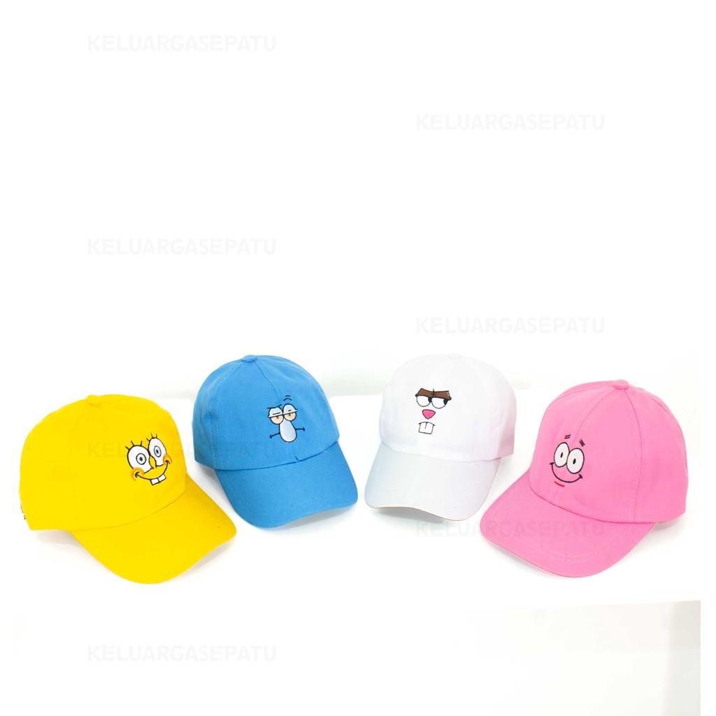 TOPI ANAK KARAKTER SPONSBOB TOPI BASEBALL ANAK TOPI ANAK LUCU DAN MURAH CEWE COWO