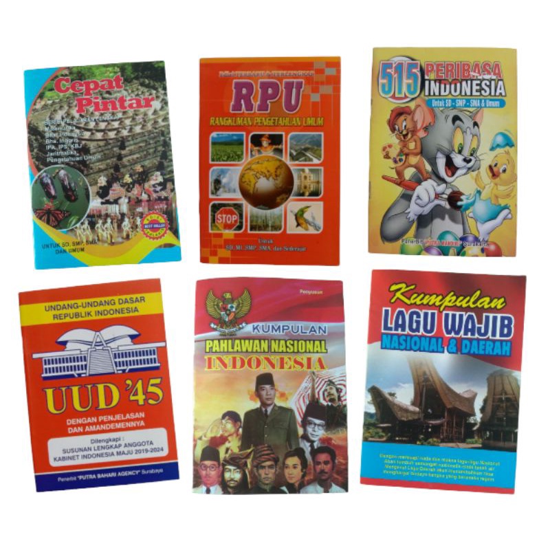 Jual Buku Pelajaran SD RPUL , UUD 45 , Pahlawan Nasional , Lagu ...