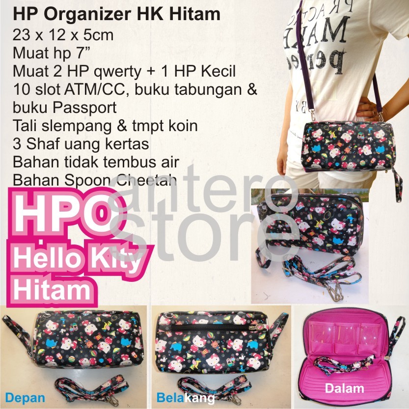 Dompet HP motif Hello Kitty Hitam CoD dropship - Condet Jakarta