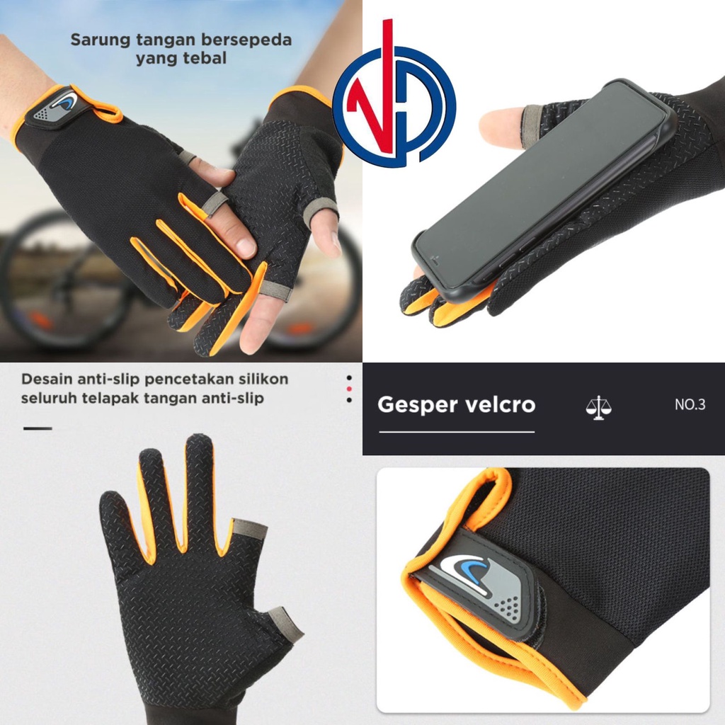 SARUNG TANGAN BERSEPEDA SARUNG TANGAN MOTOR ANTI SLIP VD