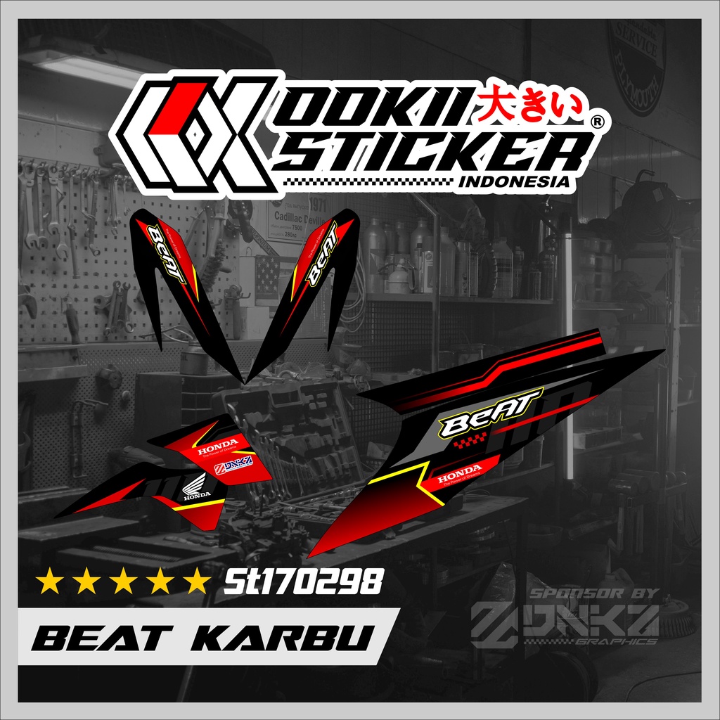 Stiker Beat Karbu Decal Striping Beat Karbu Premium Racing ST170298 OOKII