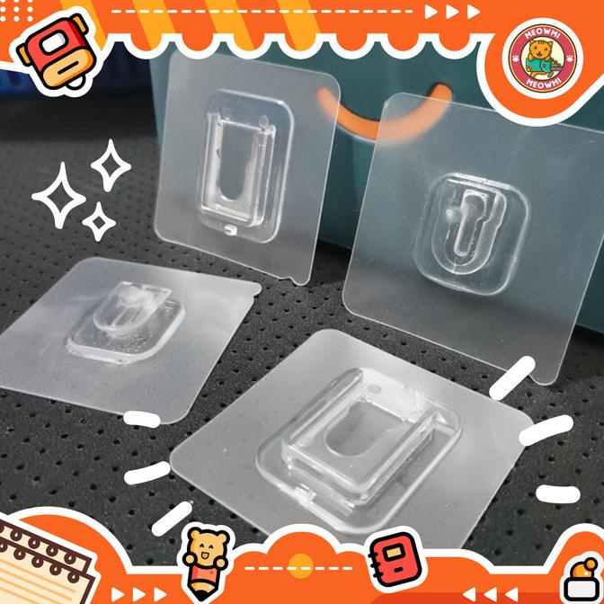

~^~^~^] Lem Pengait Hook Socket Transparant Serba Guna Bye Bye Bor PH0011