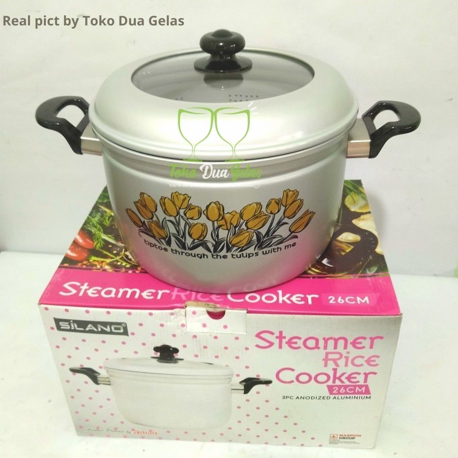 Pancaguna / Panca Guna /Panci Dandang Kukus Steamer Maspion 26 cm / Dandang Tutup Kaca 26 cm Maspion