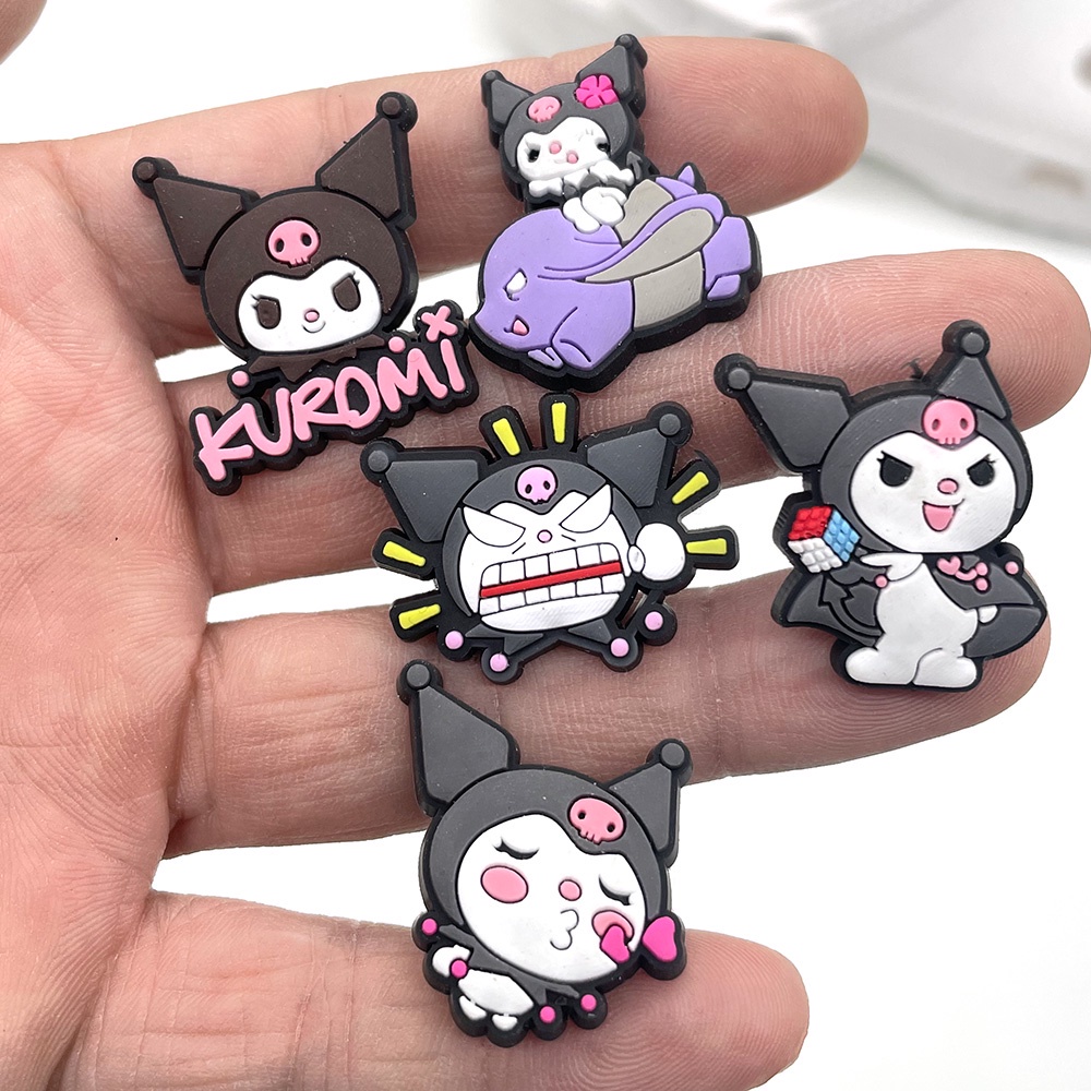 Aksesoris Sepatu Desain Kuromi Untuk Croc jibz Charms Pins Jibbitz Crocs