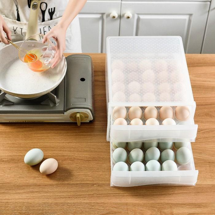 Rak Telur Susun Laci Kotak Telur Tingkat Isi 60 Telur Egg Box Set Kualitas Terjamin