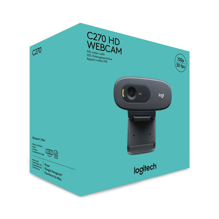 WebCam Logitech C270 HD - WebCam HD Logitech C270 - Resmi