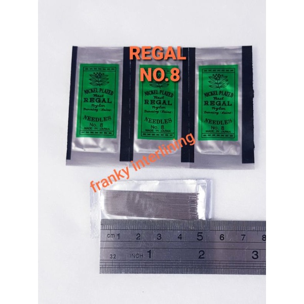 JARUM REGAL NO.8 &amp; NO.12 HARGA PER PACK MADE IN JAPAN