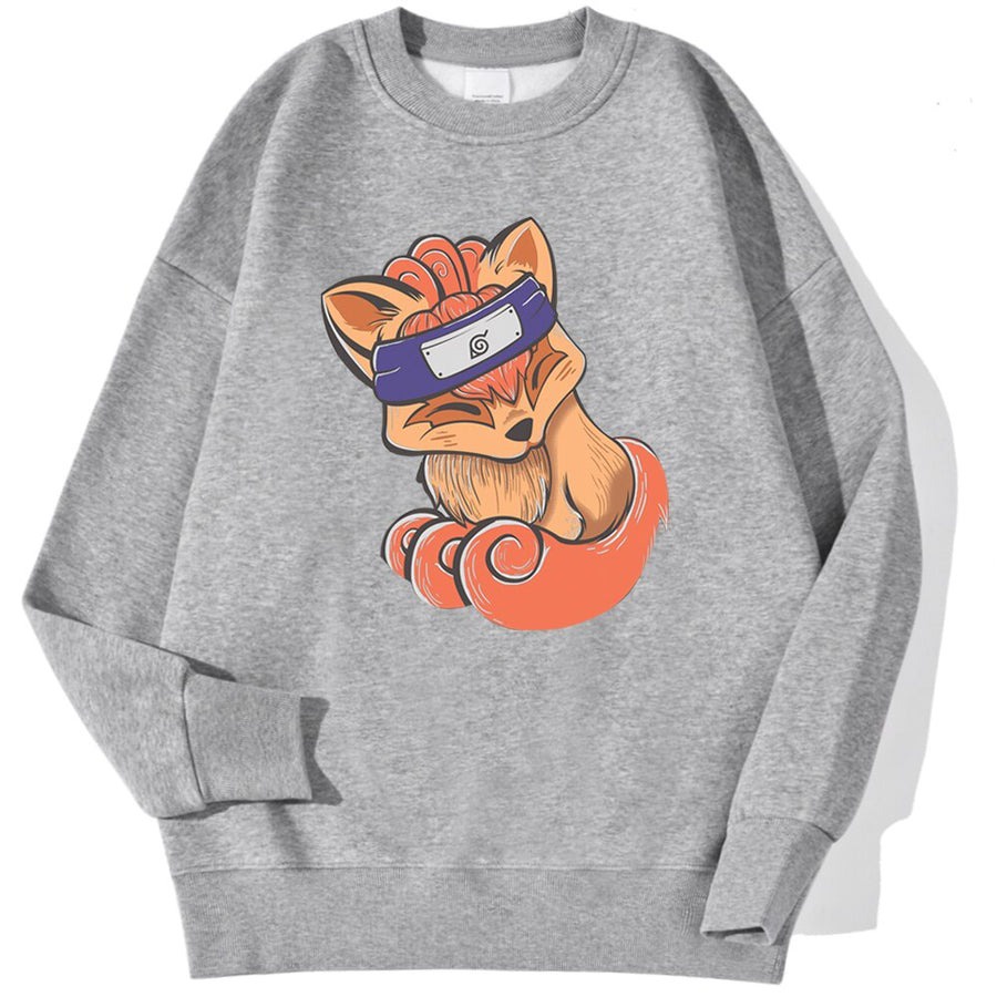 Sweater Crewneck Ninja Kurama || Ninja Kurama Sweatshirt Basic ANIME ( Pria &amp; Wanita )