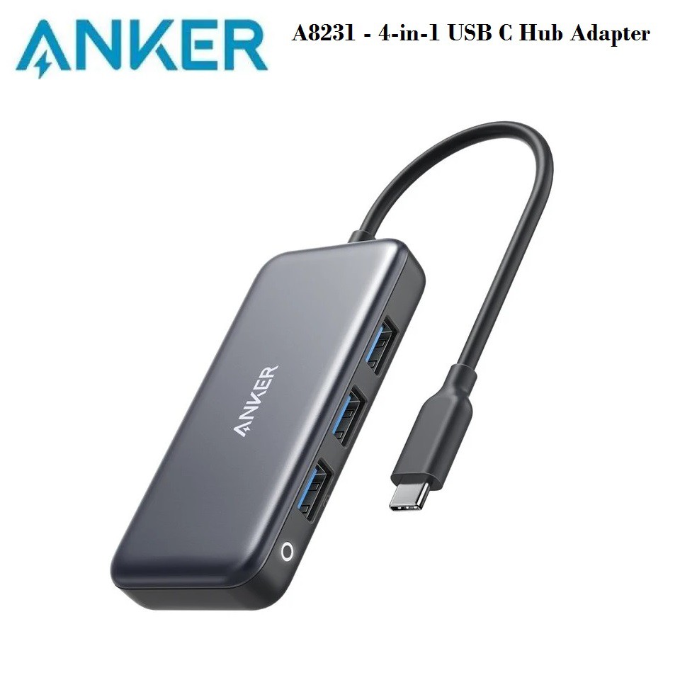 ANKER A8231 - PREMIUM 4-in-1 USB-C Hub Adapter - USB-C HUB untuk Laptop/NoteBook Anda