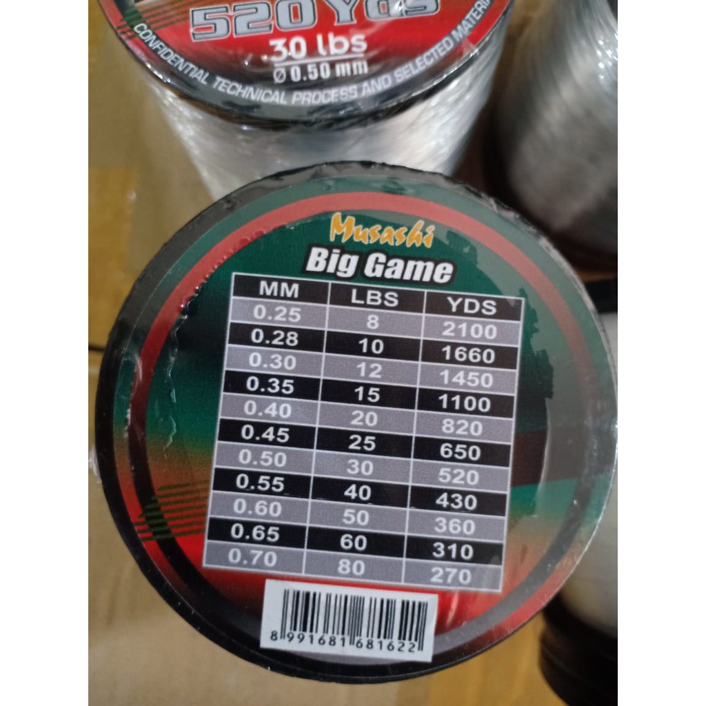 Senar Pancing Nylon Big Game Musashi JAPAN 2100 Yard Super Fishing Line Terbaik