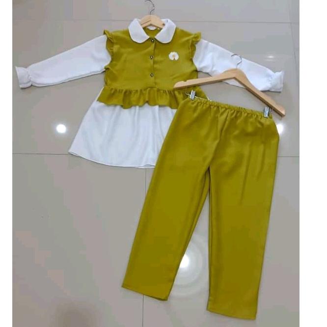 Terbaik.. one set daisy baju anak perempuan stelan terbaru