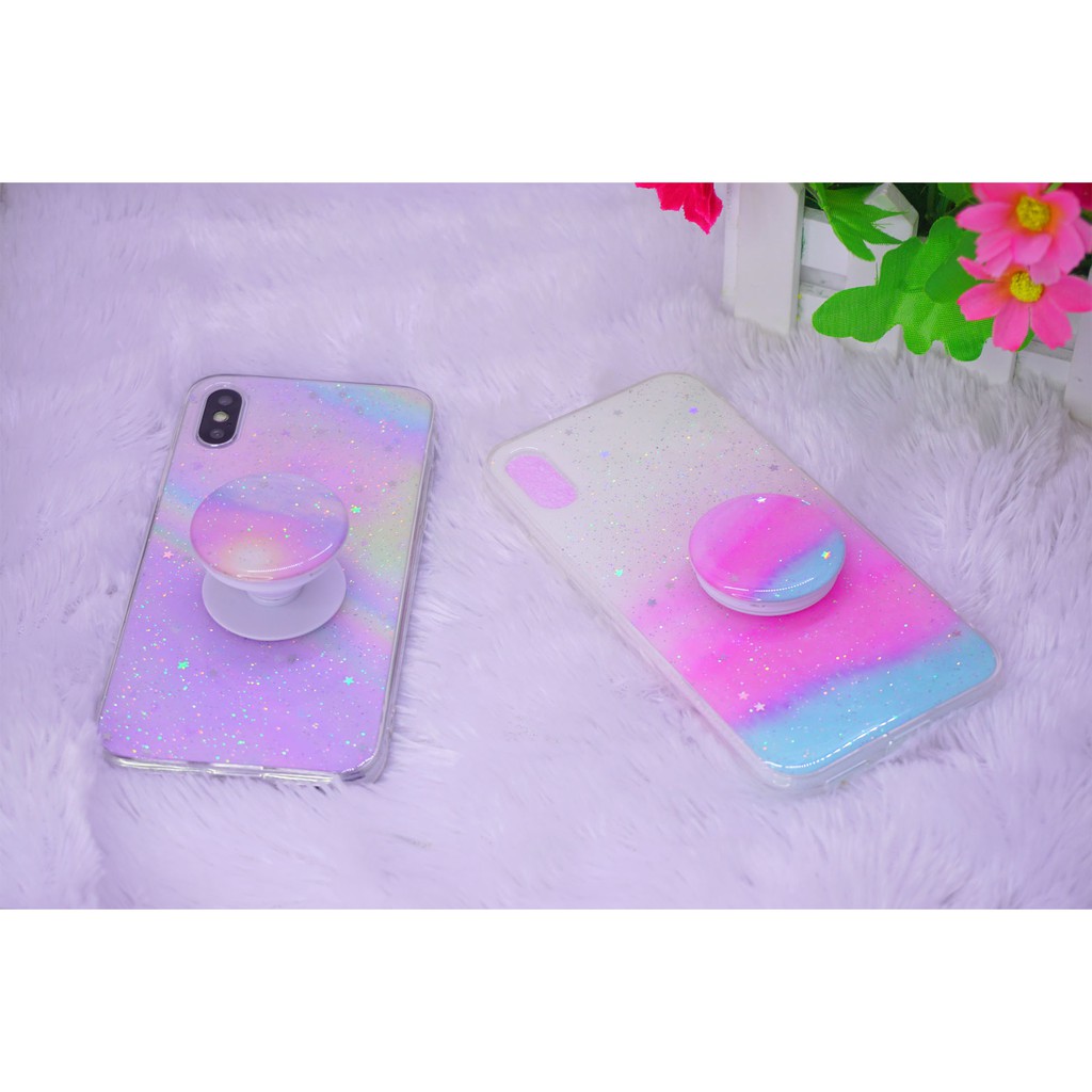 Vivo V19 V17 Case Casing HP Softcase Rainbow Plus Popsocket CaseSeller