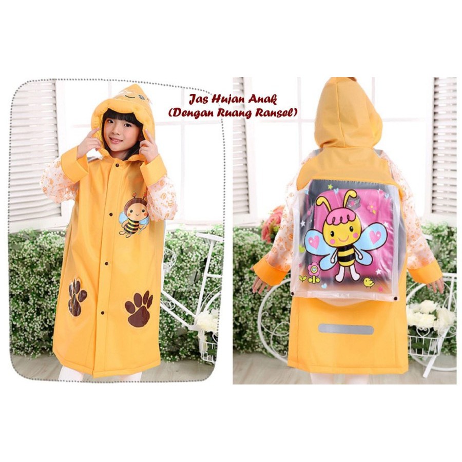 JAS HUJAN ANAK PEREMPUAN MANTEL HUJAN MOTOR ANAK COWOK RAINCOAT KIDS KOREA JAKET IMPORT A10