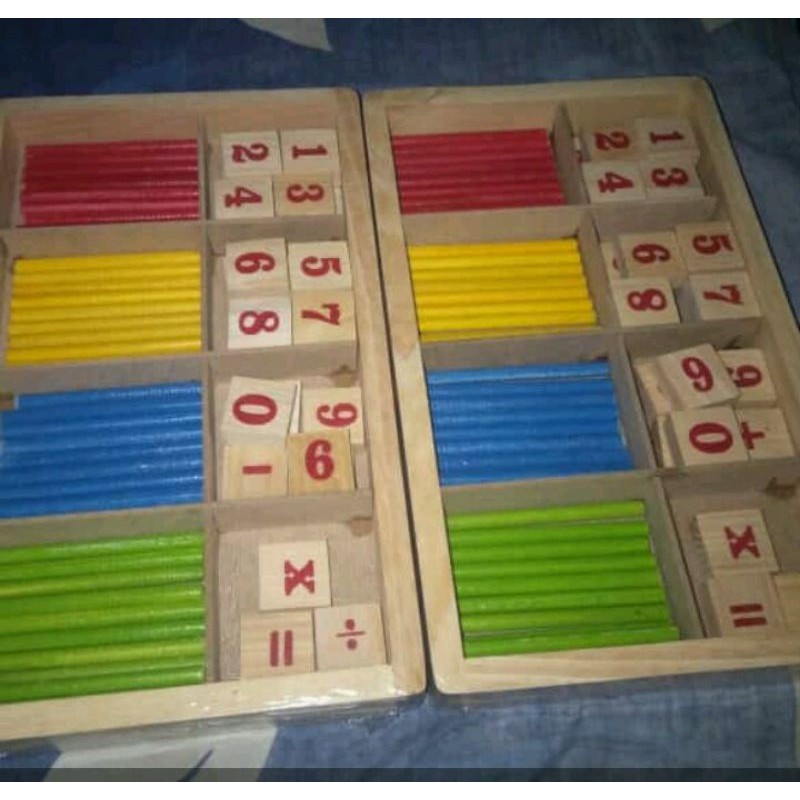 mainan kayu anak - stik hitung