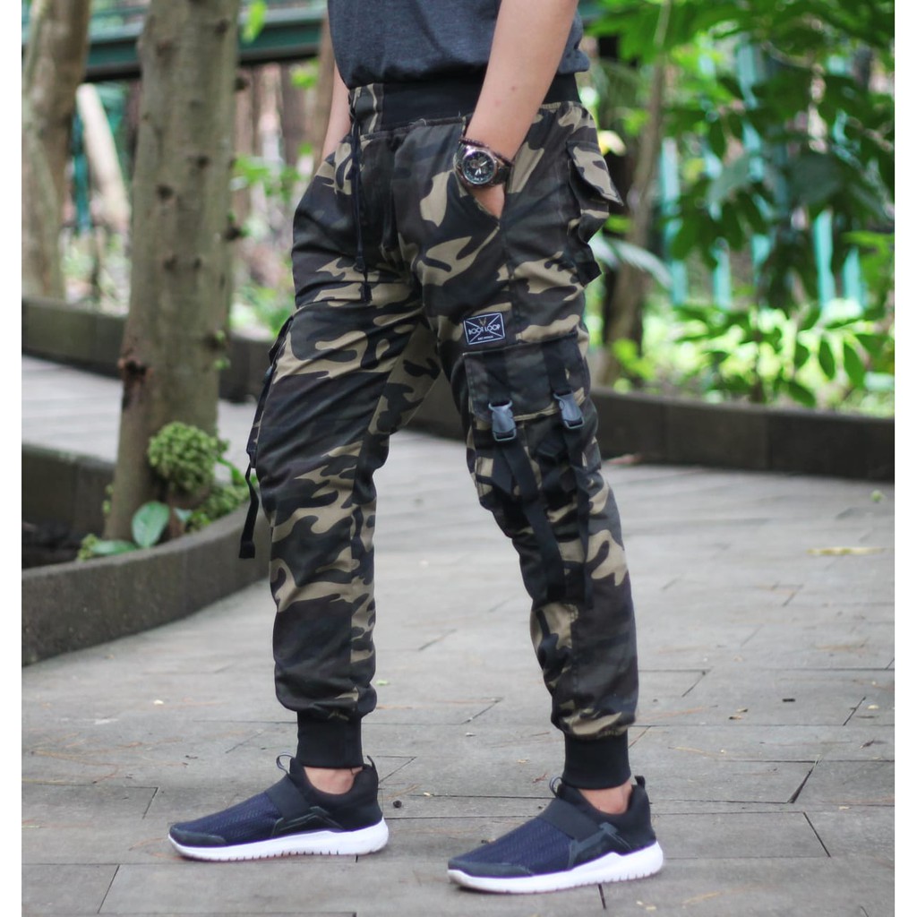 Celana jogger cargo panjang army PREMIUM pria Celana gunung hiking joger tebal