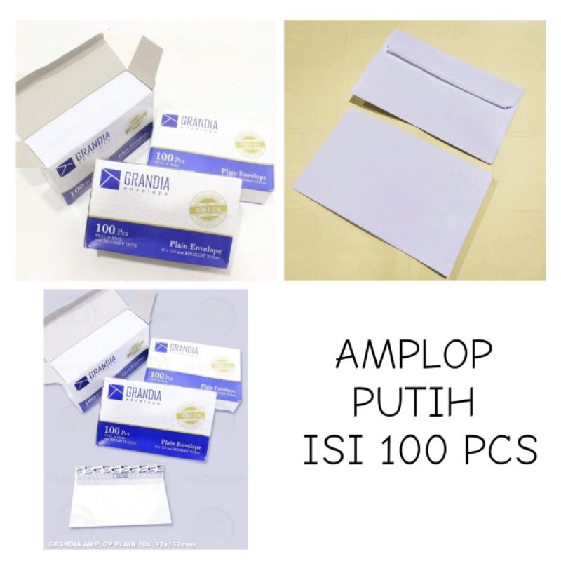 

amplop polos putih isi 100