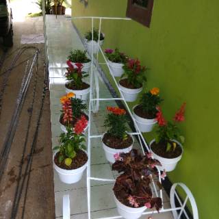 Standingflower rak  pot  besi rak pot sepeda  stand pouch 